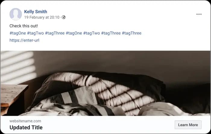 Facebook link preview example